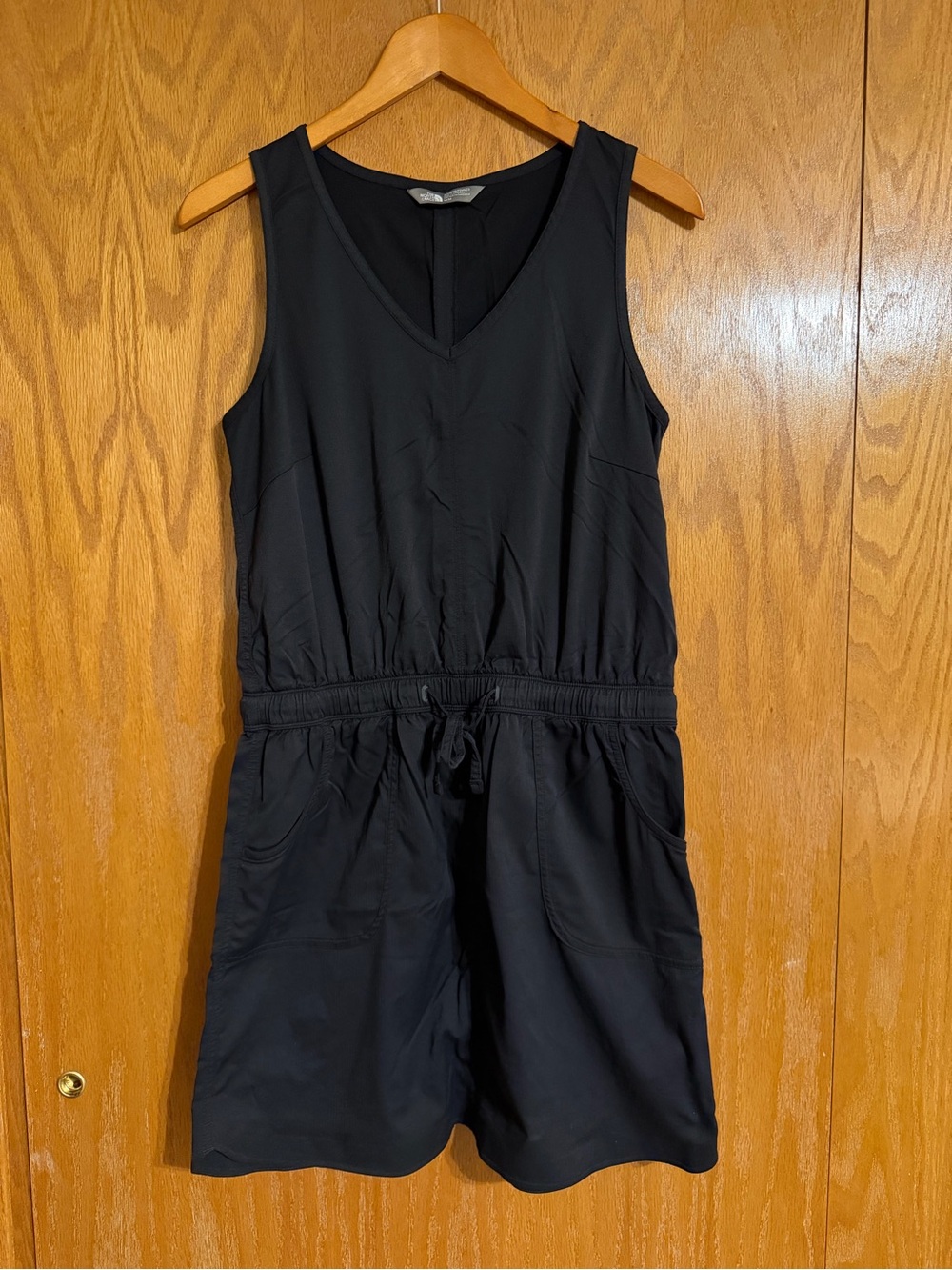 The North Face Women’s Black Sleeveless V-Neck dress with Drawstring Waist